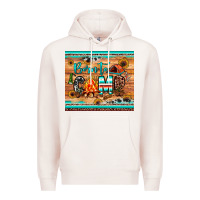 Pale Pink born to camp Premium Hoodie - JahusDesignShop