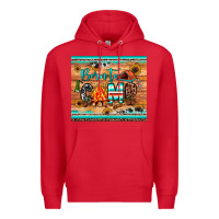 Red born to camp Premium Hoodie - JahusDesignShop