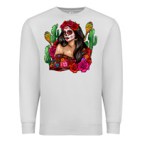 Dove Grey mexico girl Premium Sweatshirt - Zillion Design Studio