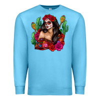 Ocean Blue mexico girl Premium Sweatshirt - Zillion Design Studio