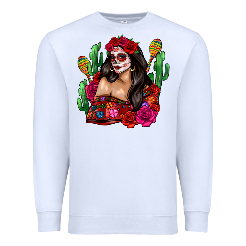 Mexico Girl Premium Sweatshirt by Zillion Design Studio | Teevron