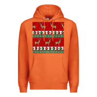 Carrot christmas deer and ornaments seamless pattern Premium Hoodie - BundleAndBundleShop