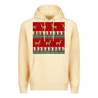 Pina Colada christmas deer and ornaments seamless pattern Premium Hoodie - BundleAndBundleShop