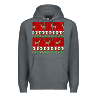 Rock christmas deer and ornaments seamless pattern Premium Hoodie - BundleAndBundleShop