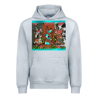 Heather Grey easter bunny's leopard cowhide cactus Urban Hoodie - JahusDesignShop