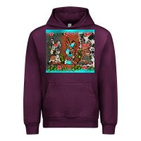 Mauve Wine easter bunny's leopard cowhide cactus Urban Hoodie - JahusDesignShop