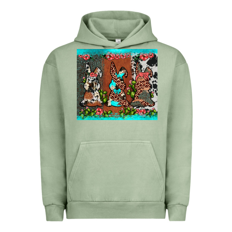 Easter Bunny's Leopard Cowhide Cactus Urban Hoodie by JahusDesignShop | Teevron