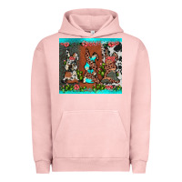 Pigment Salmon easter bunny's leopard cowhide cactus Urban Hoodie - JahusDesignShop