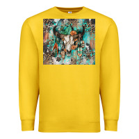 Lemon cowhide bull skull Premium Sweatshirt - Zillion Design Studio