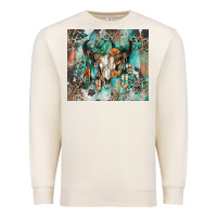 Sandshell cowhide bull skull Premium Sweatshirt - Zillion Design Studio