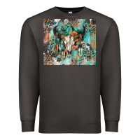 Smoke cowhide bull skull Premium Sweatshirt - Zillion Design Studio