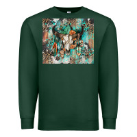 Sports Green cowhide bull skull Premium Sweatshirt - Zillion Design Studio