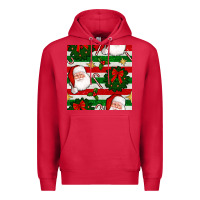 Cardinal christmas  santa clause and ornaments seamless  pattern Premium Hoodie - BundleAndBundleShop