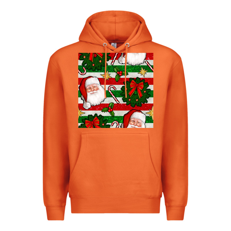 Christmas  Santa Clause And Ornaments Seamless  Pattern Premium Hoodie by BundleAndBundleShop | Teevron