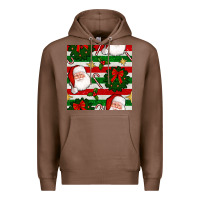 Chestnut christmas  santa clause and ornaments seamless  pattern Premium Hoodie - BundleAndBundleShop
