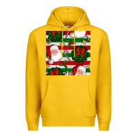 Lemon christmas  santa clause and ornaments seamless  pattern Premium Hoodie - BundleAndBundleShop