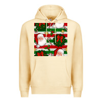 Pina Colada christmas  santa clause and ornaments seamless  pattern Premium Hoodie - BundleAndBundleShop