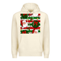 Sandshell christmas  santa clause and ornaments seamless  pattern Premium Hoodie - BundleAndBundleShop