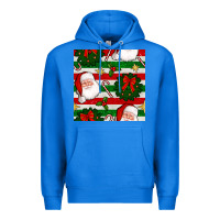 True Royal christmas  santa clause and ornaments seamless  pattern Premium Hoodie - BundleAndBundleShop