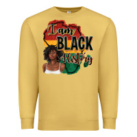 Antique Gold i am black history Premium Sweatshirt - texasbilliewilder