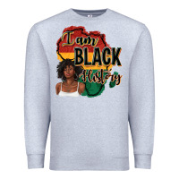 Heather Grey i am black history Premium Sweatshirt - texasbilliewilder