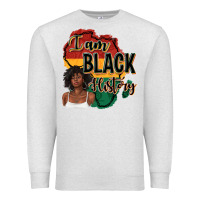 Oatmeal Heather i am black history Premium Sweatshirt - texasbilliewilder