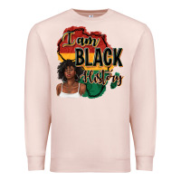 Pale Pink i am black history Premium Sweatshirt - texasbilliewilder