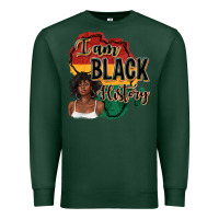 Sports Green i am black history Premium Sweatshirt - texasbilliewilder