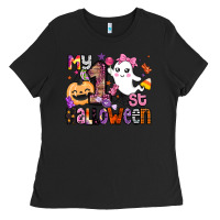 Black my 1st halloween Ladies Tee - BarkalooDesign