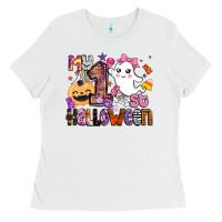 White my 1st halloween Ladies Tee - BarkalooDesign