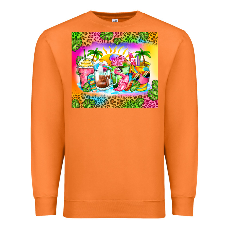 Summer Coffee Cups Premium Sweatshirt by Zillion Design Studio | Teevron