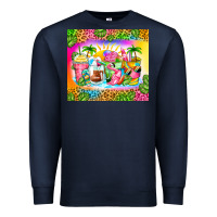 Navy summer coffee cups Premium Sweatshirt - Zillion Design Studio