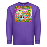 Purple summer coffee cups Premium Sweatshirt - Zillion Design Studio