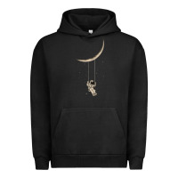 Pigment Black Astronaut Moon Swing Urban Hoodie - Bettercallsaul