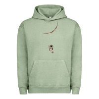 Pigment Oil Green Astronaut Moon Swing Urban Hoodie - Bettercallsaul