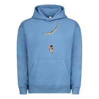 Pigment Pebble Blue Astronaut Moon Swing Urban Hoodie - Bettercallsaul