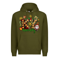 Army Green ky kentucky christmas Premium Hoodie - AdoDesignShop