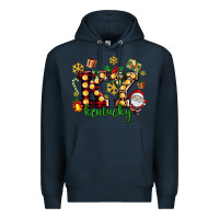 Navy ky kentucky christmas Premium Hoodie - AdoDesignShop