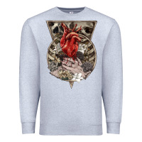 Heather Grey Flower Skeleton Premium Sweatshirt - RanaPortraitStore
