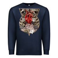 Navy Flower Skeleton Premium Sweatshirt - RanaPortraitStore