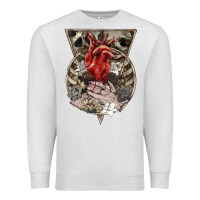 Oatmeal Heather Flower Skeleton Premium Sweatshirt - RanaPortraitStore