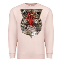Pale Pink Flower Skeleton Premium Sweatshirt - RanaPortraitStore