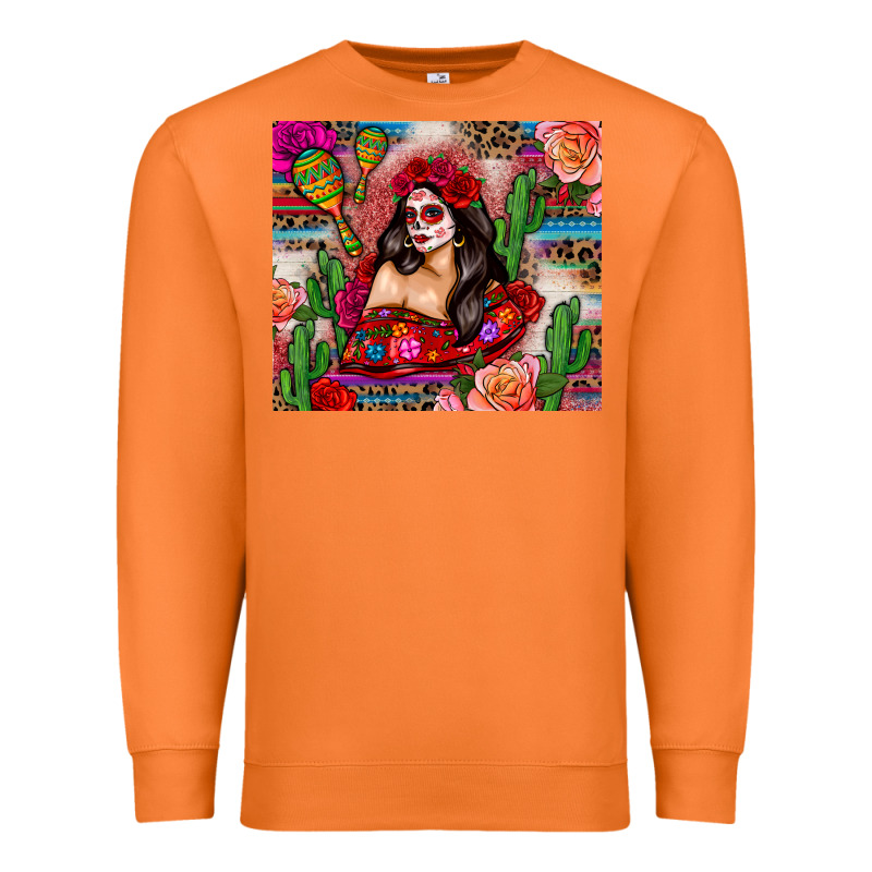 Mexico Girl Serape Premium Sweatshirt by Zillion Design Studio | Teevron