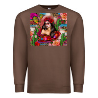 Chestnut mexico girl serape Premium Sweatshirt - Zillion Design Studio