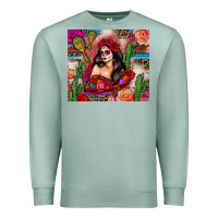 Seafoam mexico girl serape Premium Sweatshirt - Zillion Design Studio