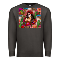 Smoke mexico girl serape Premium Sweatshirt - Zillion Design Studio