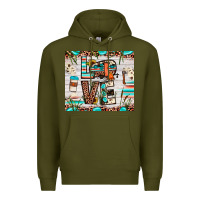 Army Green love camp Premium Hoodie - JahusDesignShop
