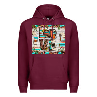Burgundy love camp Premium Hoodie - JahusDesignShop