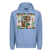Colony Blue love camp Premium Hoodie - JahusDesignShop