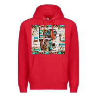 Red love camp Premium Hoodie - JahusDesignShop